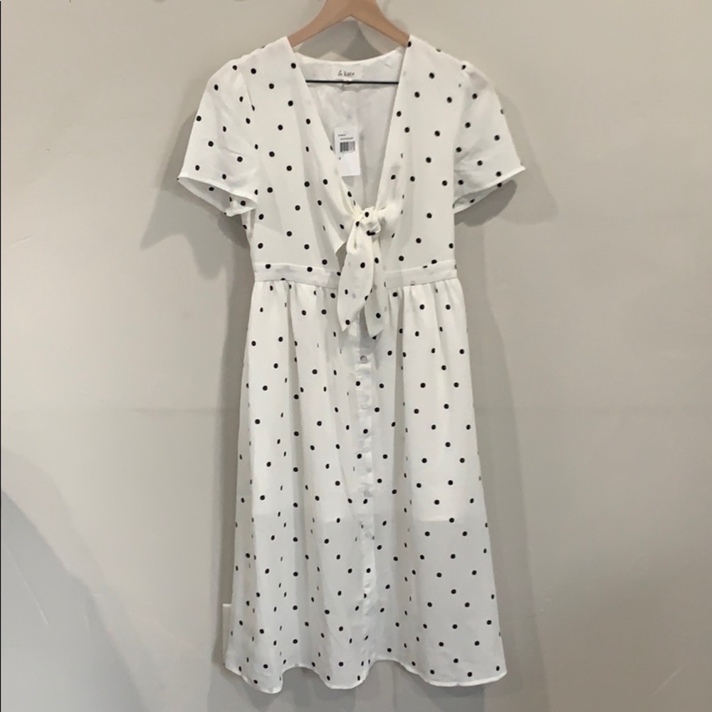 Great summer polka dot cutout dress
